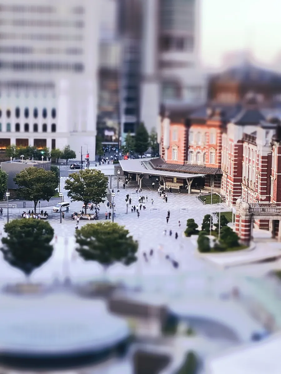 Buildings like a diorama